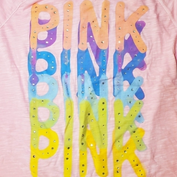 VS PINK NEON PINK EMBELLISHED TEE - Picture 8 of 9